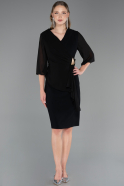 Robe De Invitation Grande Taille Midi Noir ABK2668
