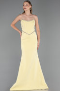 Robe de Soirée Longue Jaune ABU5747