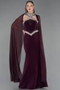 Robe Queue de Poisson Longue Violet ABU5866