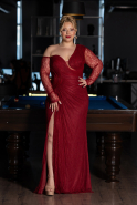 Robe De Soirée Grande Taille Longue Dantelle Rouge Bordeaux ABU6339