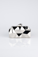 Sac de Soirée Luxe Métal Platine SH921