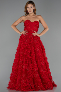Robe de Soirée Longue Rouge ABU6408