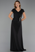 Robe Grande Taille Longue Noir ABU6410