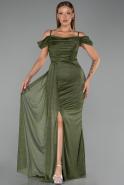 Robe de Soirée Longue Kaki ABU2835
