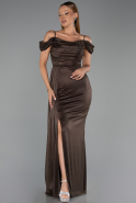 Robe de Soirée Longue Brun ABU2835