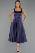 Robe de Cérémonie Midi Satin Violet ABK2586