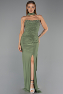Robe de Soirée Longue Vert Huile ABU5564
