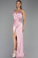 Robe de Soirée Longue Satin Poudre ABU6427