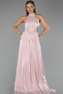 Robe de Soirée Longue Mousseline Poudre ABU6428