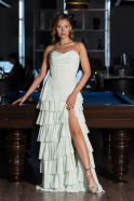 Robe de Soirée Longue Mousseline Menthe ABU6397