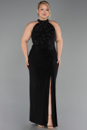 Robe de Soirée Grande Taille Longue Noir ABU6415