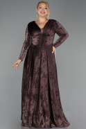 Robe de Soirée Grande Taille Longue Cuivre ABU6492