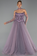 Robe de Soirée Longue Lavande ABU6523