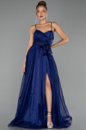 Robe de Soirée Longue Bleu Marine ABU6123