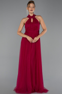 Robe de Soirée Longue Prune ABU3252