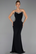 Robe Queue de Poisson Longue Noir ABU6505