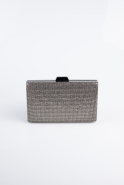 Sac de Soirée Luxe Pierreux Platine SH863
