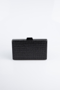 Sac de Soirée Luxe Pierreux Noir SH863