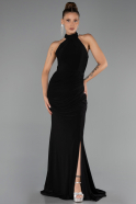 Robe de Soirée Grande Taille Longue Noir ABU6539