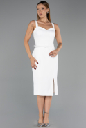 Robe de Cérémonie Midi Blanc ABK2688
