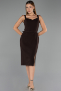 Robe de Cérémonie Midi Brun ABK2688