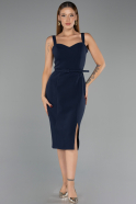 Robe de Cérémonie Midi Bleu Marine ABK2688
