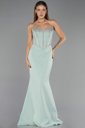 Robe de Soirée Longue Menthe ABU6327