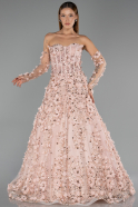 Robe de Soirée Longue Poudre ABU5658