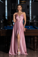 Robe de Soirée Longue Satin Poudre ABU6553