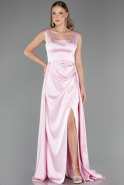 Robe de Soirée Longue Satin Poudre ABU6572