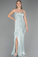 Robe de Soirée Longue Mousseline Menthe ABU6580