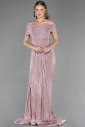 Robe De Soirée Grande Taille Longue Mousseline Poudre ABU6604