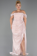 Robe De Soirée Grande Taille Longue Mousseline Poudre ABU6507