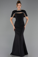Robe Queue de Poisson Longue Noir ABU6591