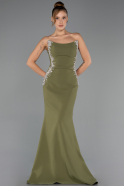 Robe de Soirée Longue Kaki ABU6374