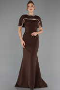 Robe Queue de Poisson Longue Brun ABU6591