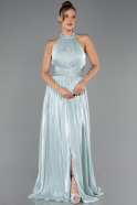 Robe de Soirée Longue Mousseline Menthe ABU6594
