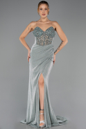 Robe de Soirée Longue Menthe ABU6599