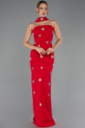 Robe de Soirée Longue Rouge ABU6601
