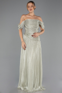Robe de Soirée Longue Mousseline Menthe ABU6602