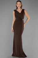 Robe de Soirée Longue Brun ABU6524