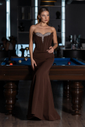 Robe Queue de Poisson Longue Brun ABU6526