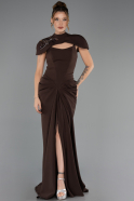 Robe de Soirée Longue Brun ABU6645