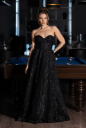 Robe de Soirée Longue Noir ABU6408