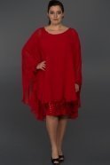Robes À Taille Large Rouge C9018