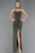 Robe de Soirée Longue Kaki ABU6657