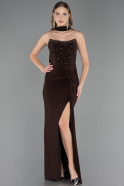 Robe de Soirée Longue Brun ABU6657
