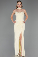Robe de Soirée Longue Jaune ABU6657