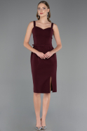Tenue de Soirée Midi Rouge Bordeaux ABK2688