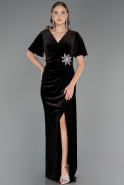 Robe de Soirée Grande Taille Longue Velours Longue Velours Brun ABU4317